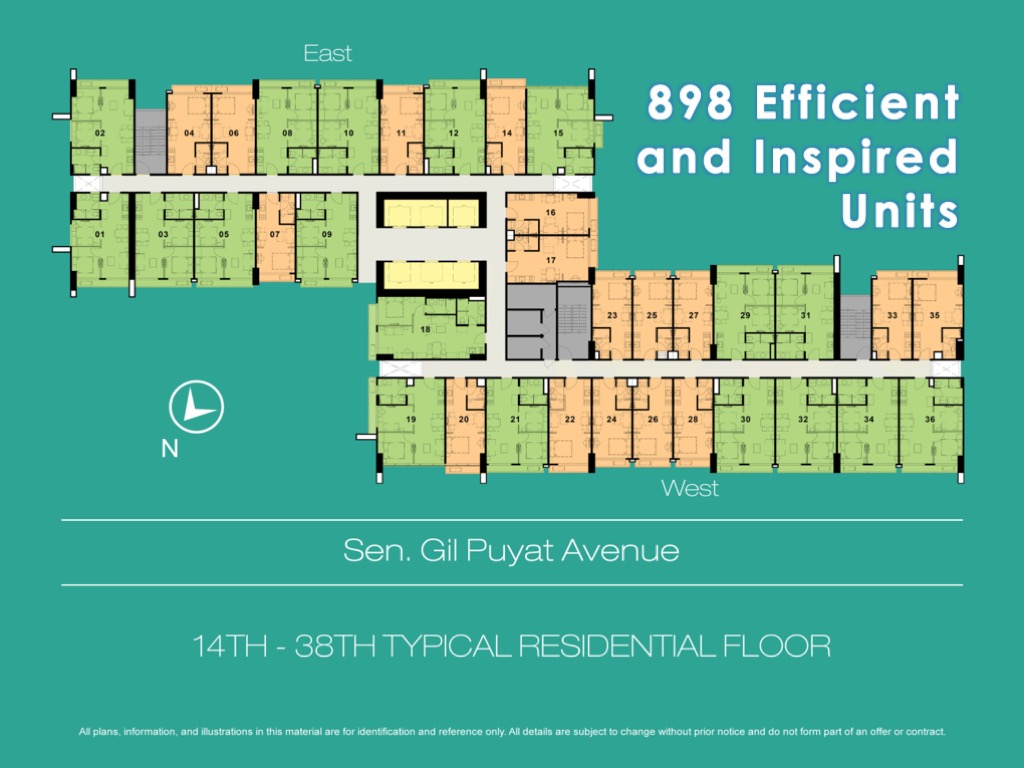 Typical residential floor 100 West Makati by FILINVEST